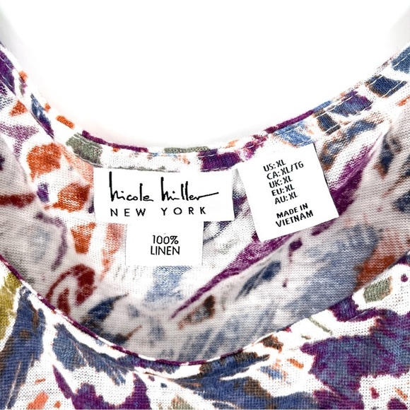 Nicole Miller Women’s 100% Linen Pullover Top Size XL - Picture 5 of 5